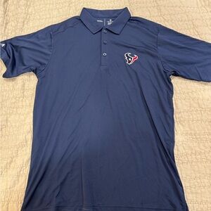 Antigua Men's Houston Texans Navy Polo with Team Logo